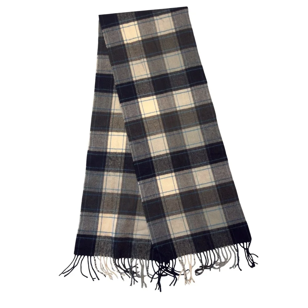 Buffalo Plaid Scarf by SofterThan Cashmere, Super Soft in Acrylic Fringe, Warm